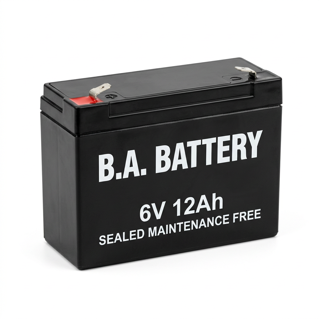 BA 6V 12Ah sealed battery illustration