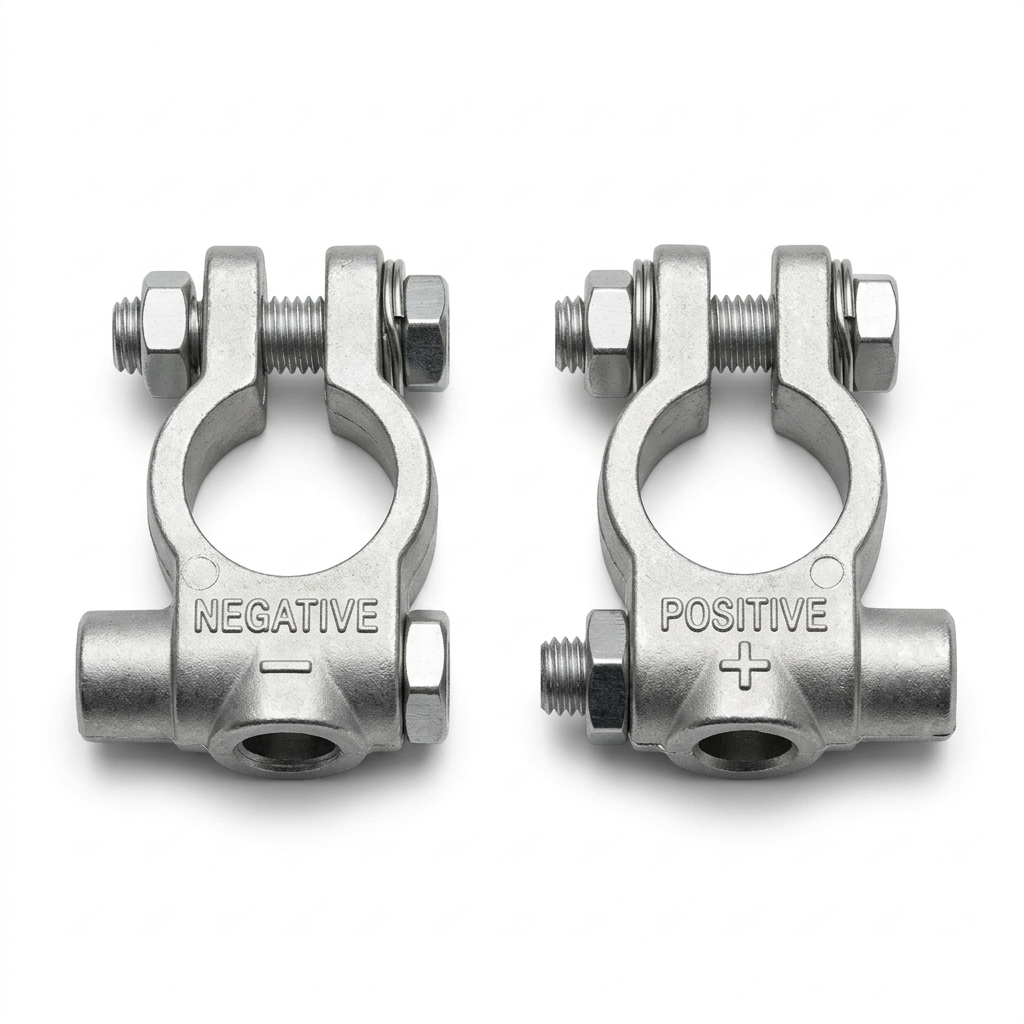 Standard battery terminal clamps without cables